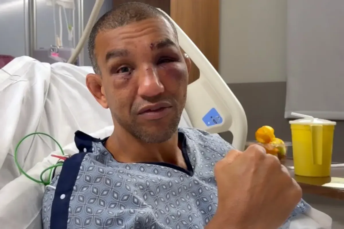 VÍDEO: Raoni Barcelos surge no hospital após mal súbito no UFC e emociona fãs com promessa de retorno triunfal